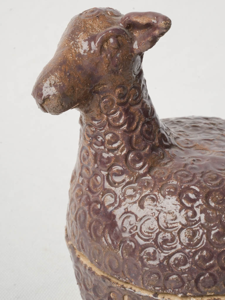 Handcrafted whimsical sheep keepsake  