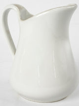 Small antique white porcelain milk jug - Pillivuyt 6¼"