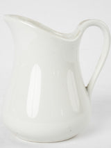 Small antique white porcelain milk jug - Pillivuyt 6¼"