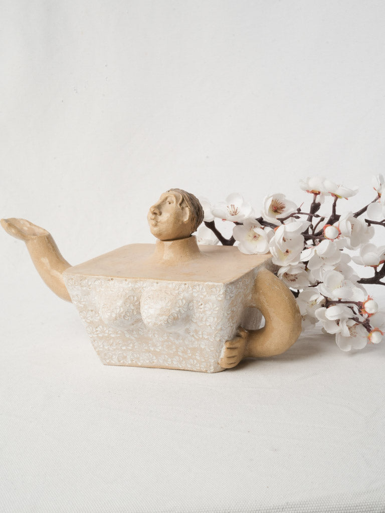 Whimsical stoneware teapot  