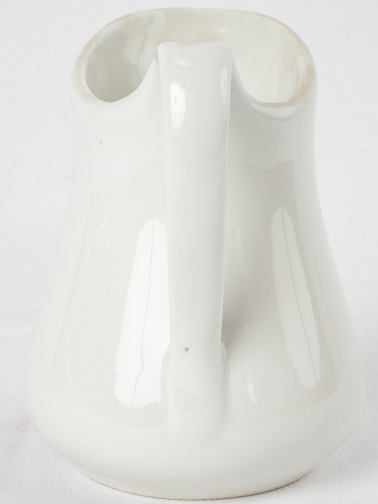 Small antique white porcelain milk jug - Pillivuyt 6¼"