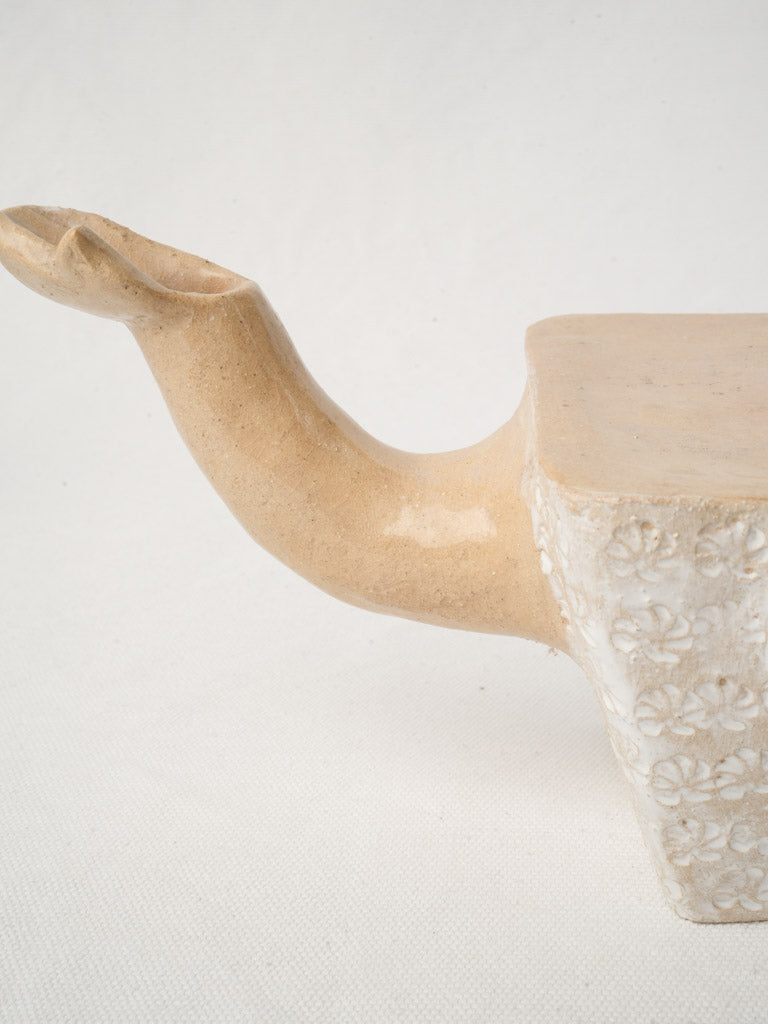 Buff glazed collectible teapot  