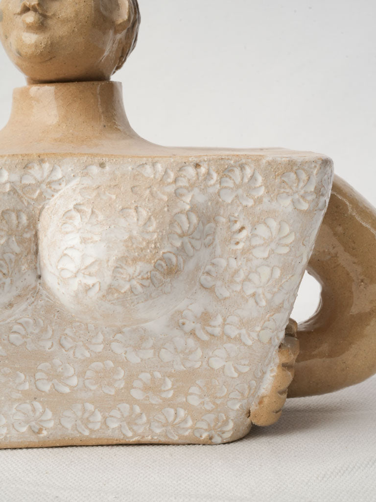 Commanding stoneware display piece  
