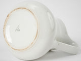 Small antique white porcelain milk jug - Pillivuyt 6¼"