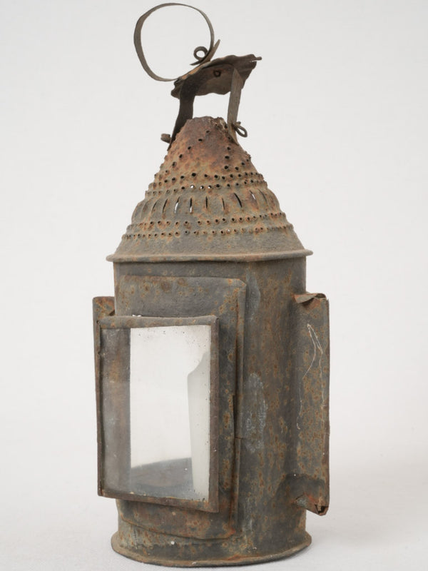 18th-century French tole miner's lamp - small