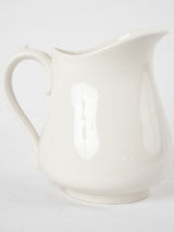 Large antique porcelain pitcher - white 8"
