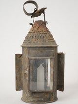 Vintage pierced-metal decorative lantern tole