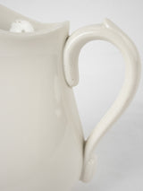 Large antique porcelain pitcher - white 8"
