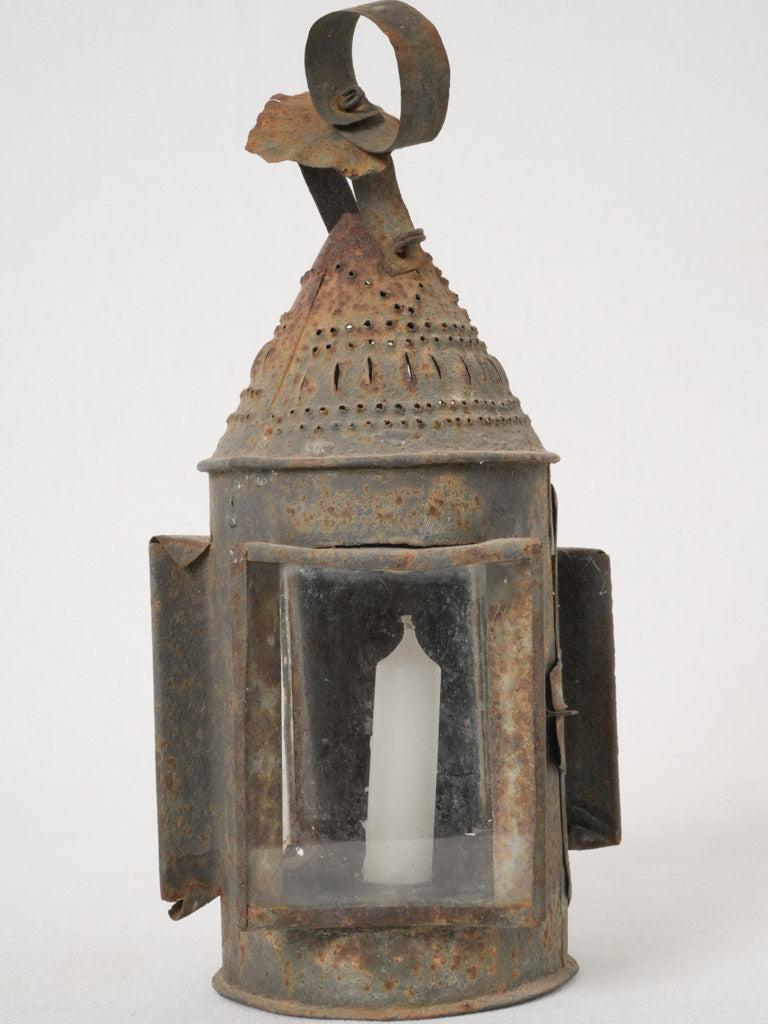 18th-century glass tole charm lantern