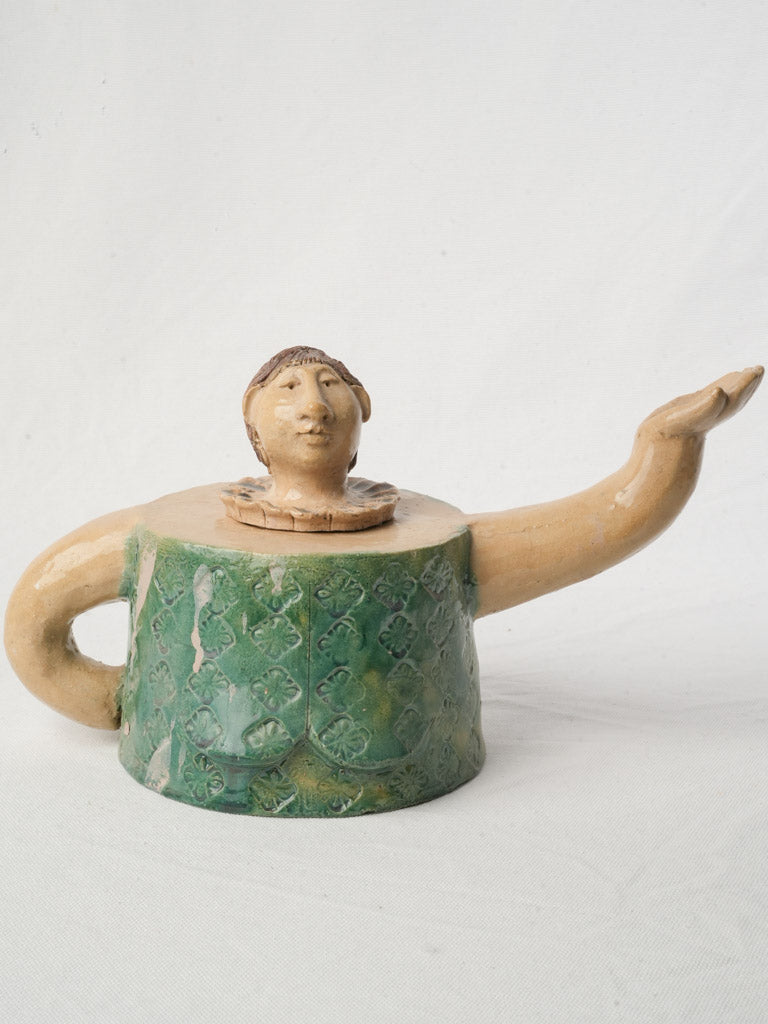 Playful expressive anthropomorphic teapot design