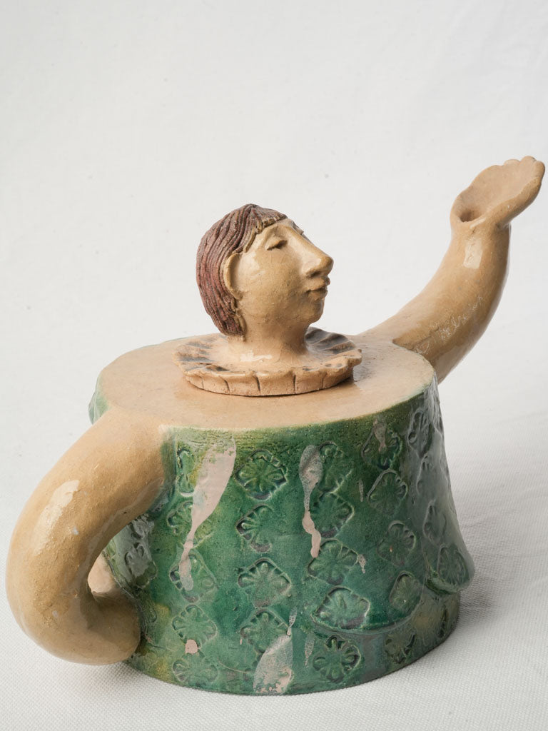 Elegant figurative sculptural teapot