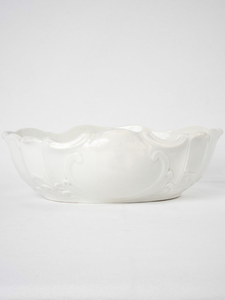 Large white earthenware bowl - Louis XV 15"