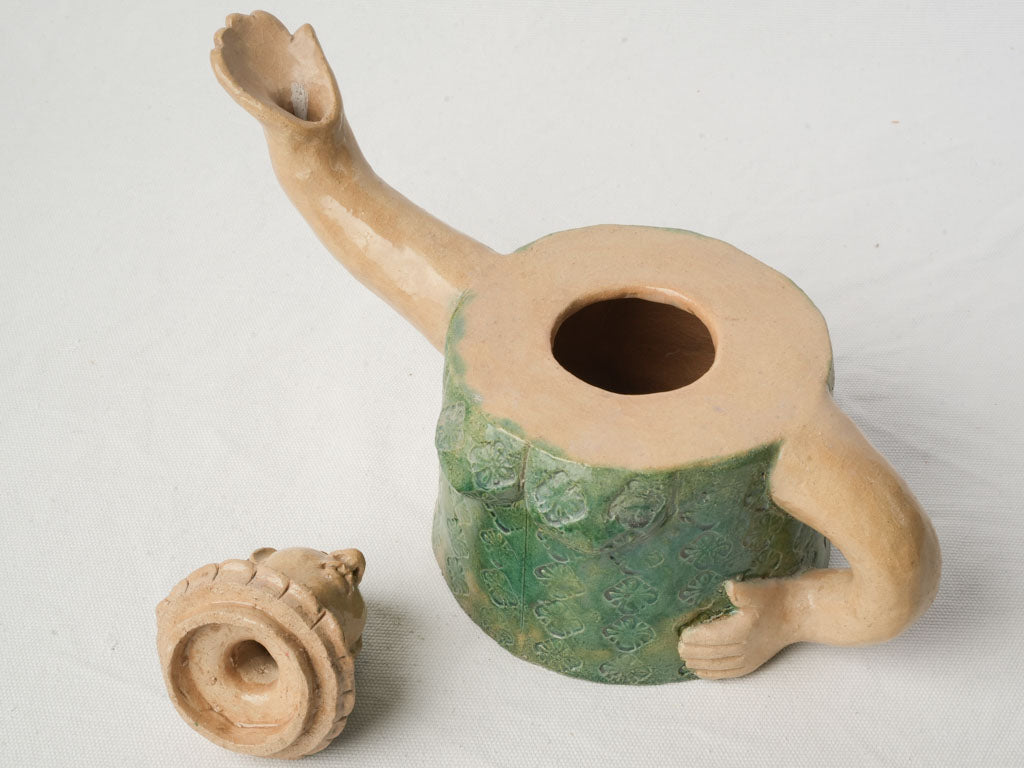 Charming detailed stoneware vessel