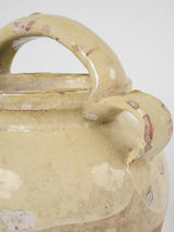 Rustic yellow glazed pottery ewer