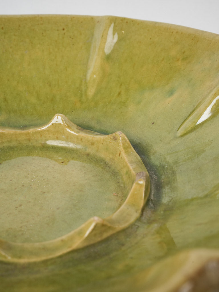 Unique antique cantaloupe-holding dish