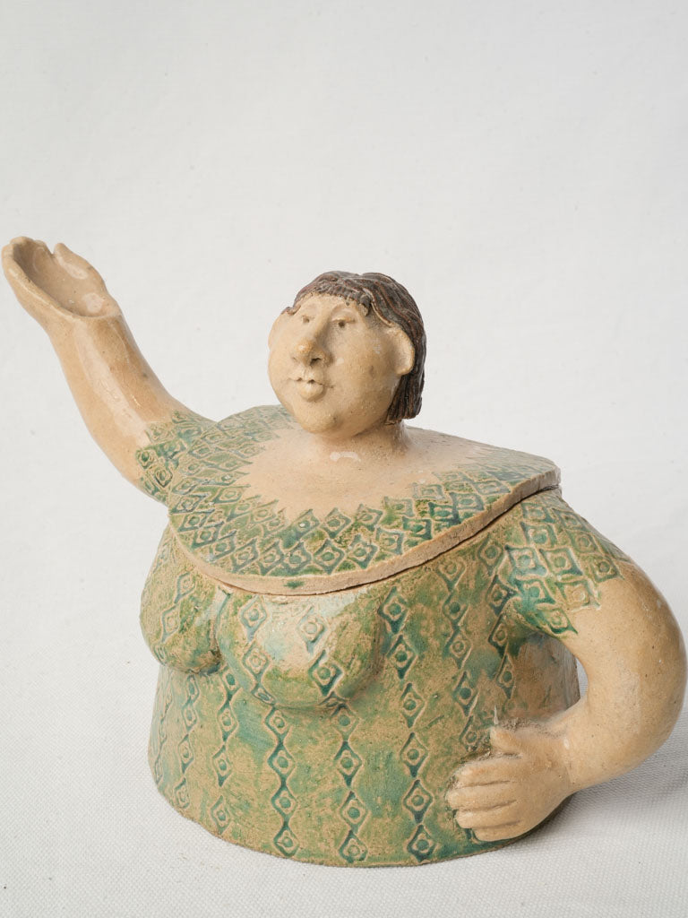 Expressive figural ceramic vessel  