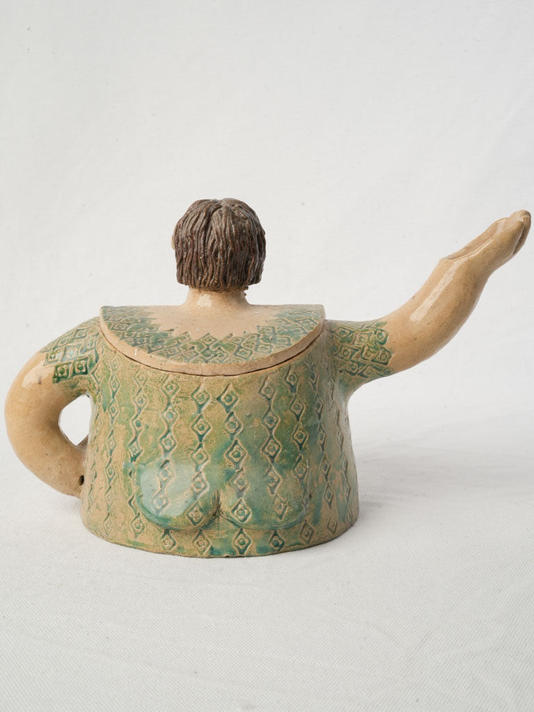 Textured modernist ceramic figure  