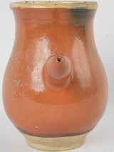 French old-world terracotta milk warmer