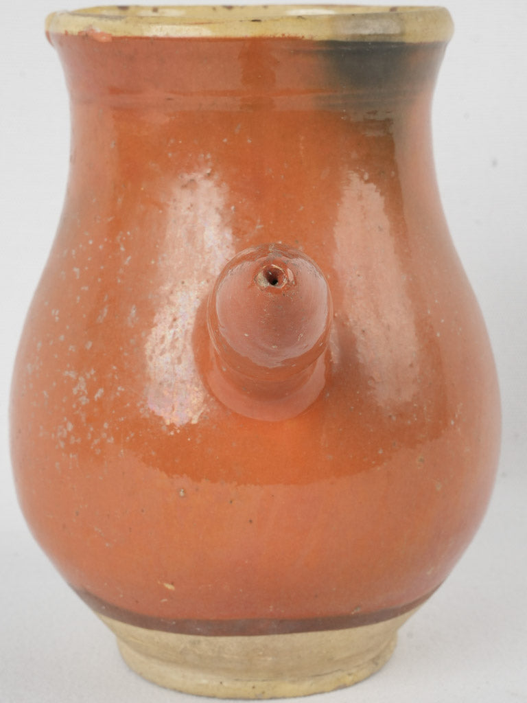 French old-world terracotta milk warmer