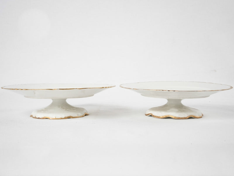 Late 19th century Limoges porcelain dinner service w/ gold border