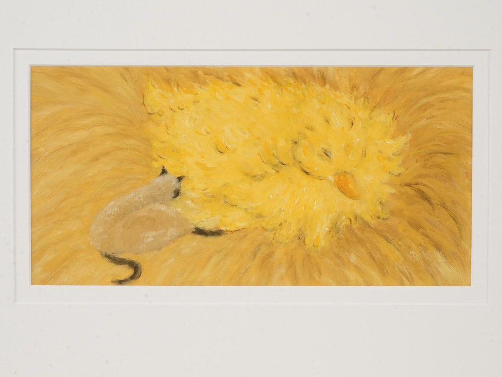 Small Contemporary Painting By Karibou - Cello la chatte siamoise qui rêve [Cello, the dreaming Siamese cat] - 11¾ x 17¼"