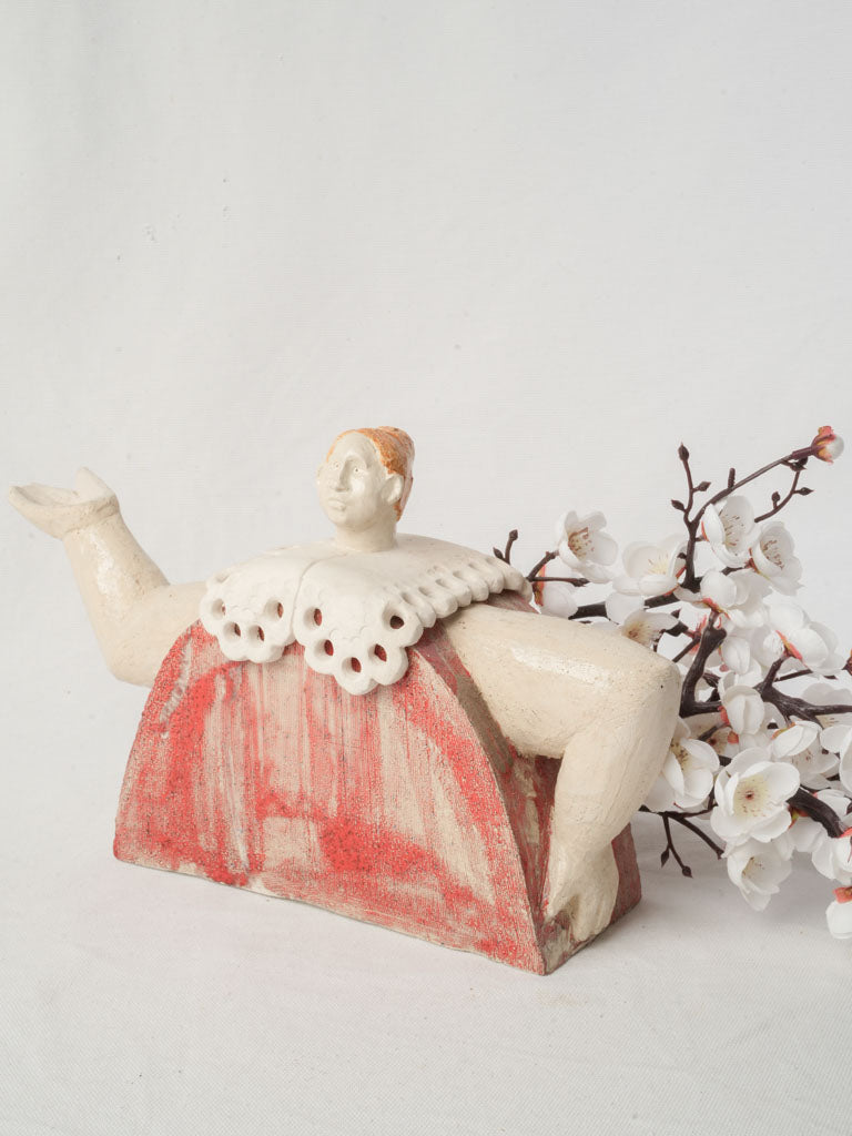 Expressive stoneware teapot sculpture  