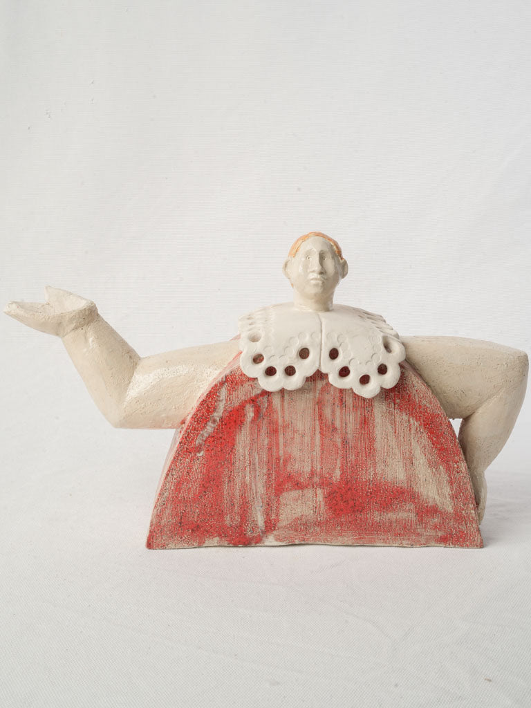 Playful art pottery teapot  