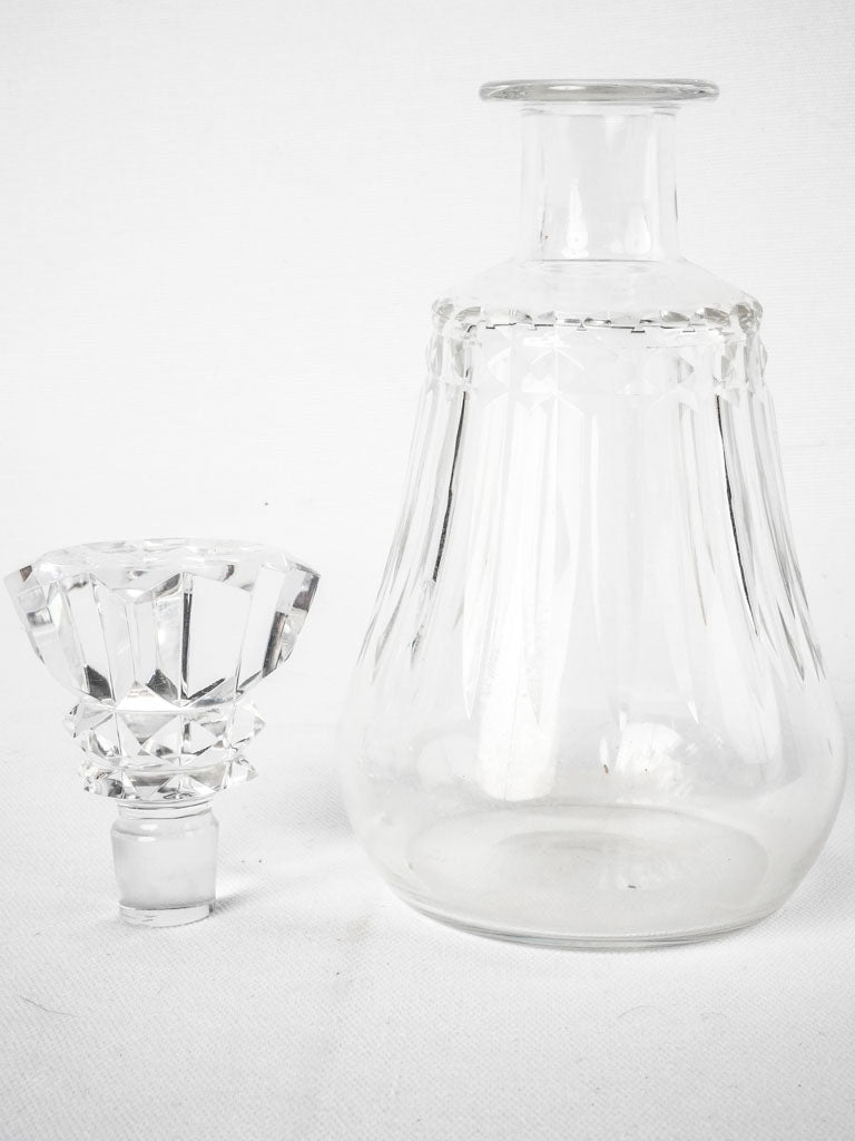 Antique Baccarat crystal decanter - 1900s Piccadilly 9¾"
