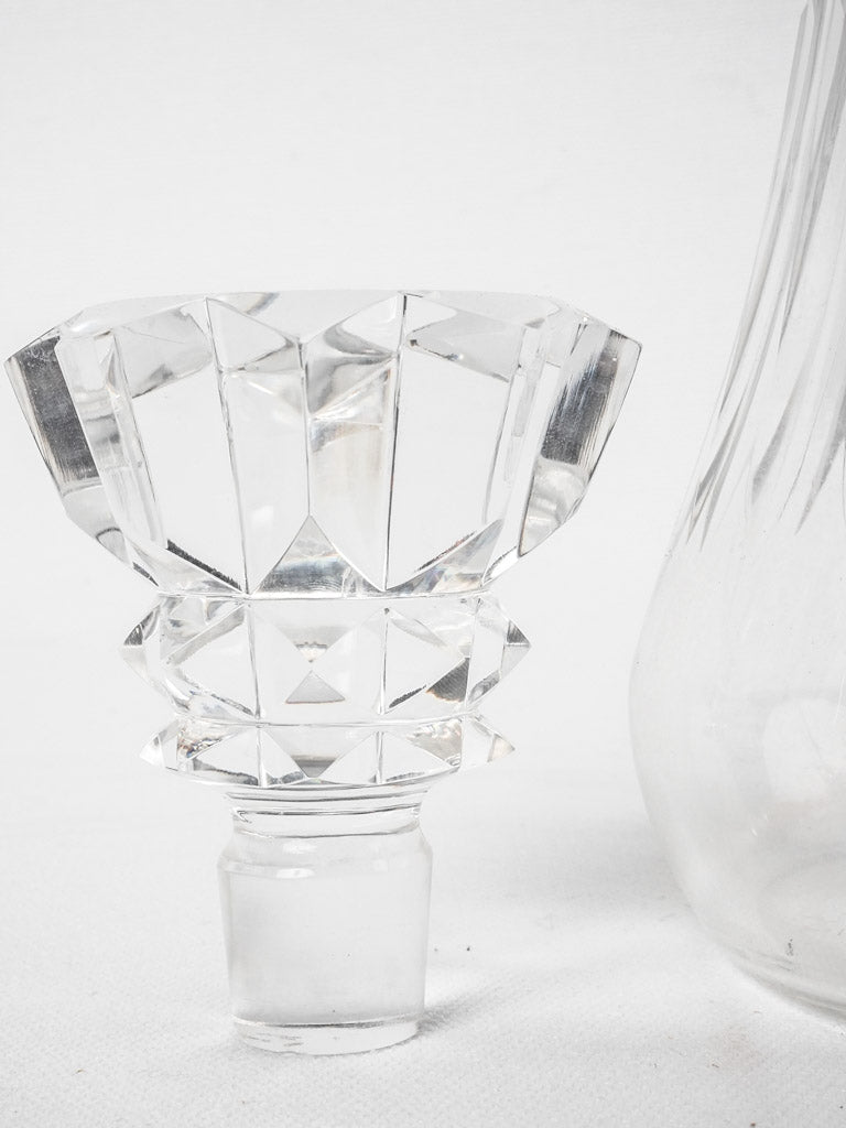 Antique Baccarat crystal decanter - 1900s Piccadilly 9¾"