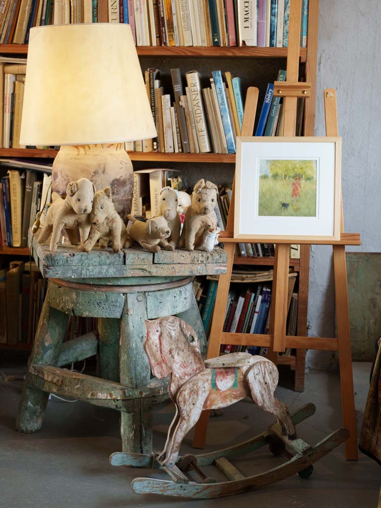 Small Contemporary Painting By Karibou - Une Joute (A Joust) - 15" x 15"