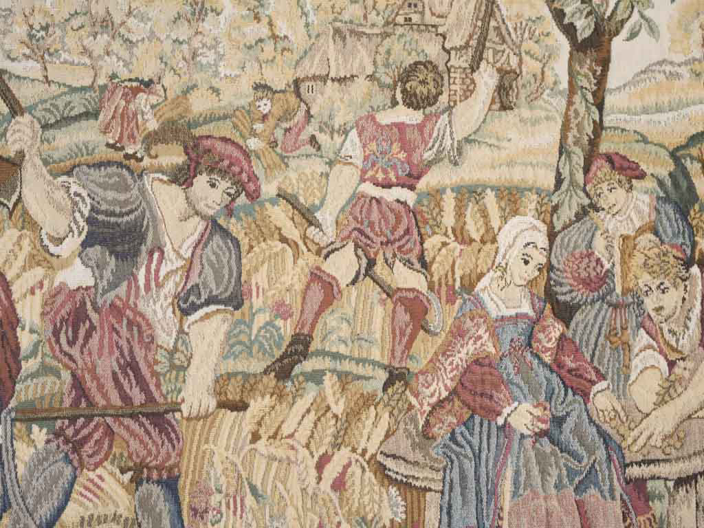 Elegant pastoral narrative woven art