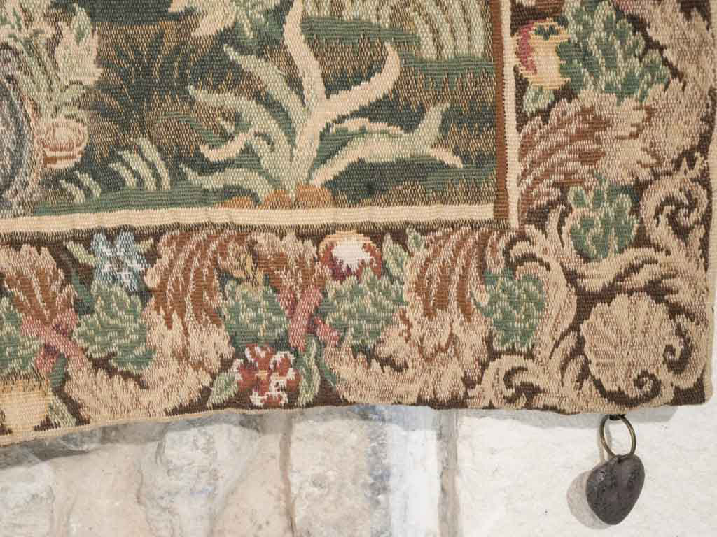 Enchanting aged colored French textile