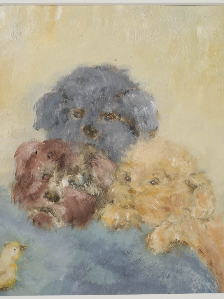 Small Contemporary Painting By Karibou - Une Surprise (A Suprise) - 13" x 13"