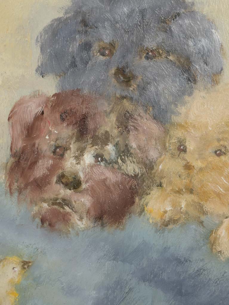 Small Contemporary Painting By Karibou - Une Surprise (A Suprise) - 13" x 13"