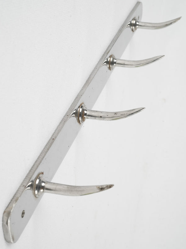 Rustic 1960s metal wall hooks