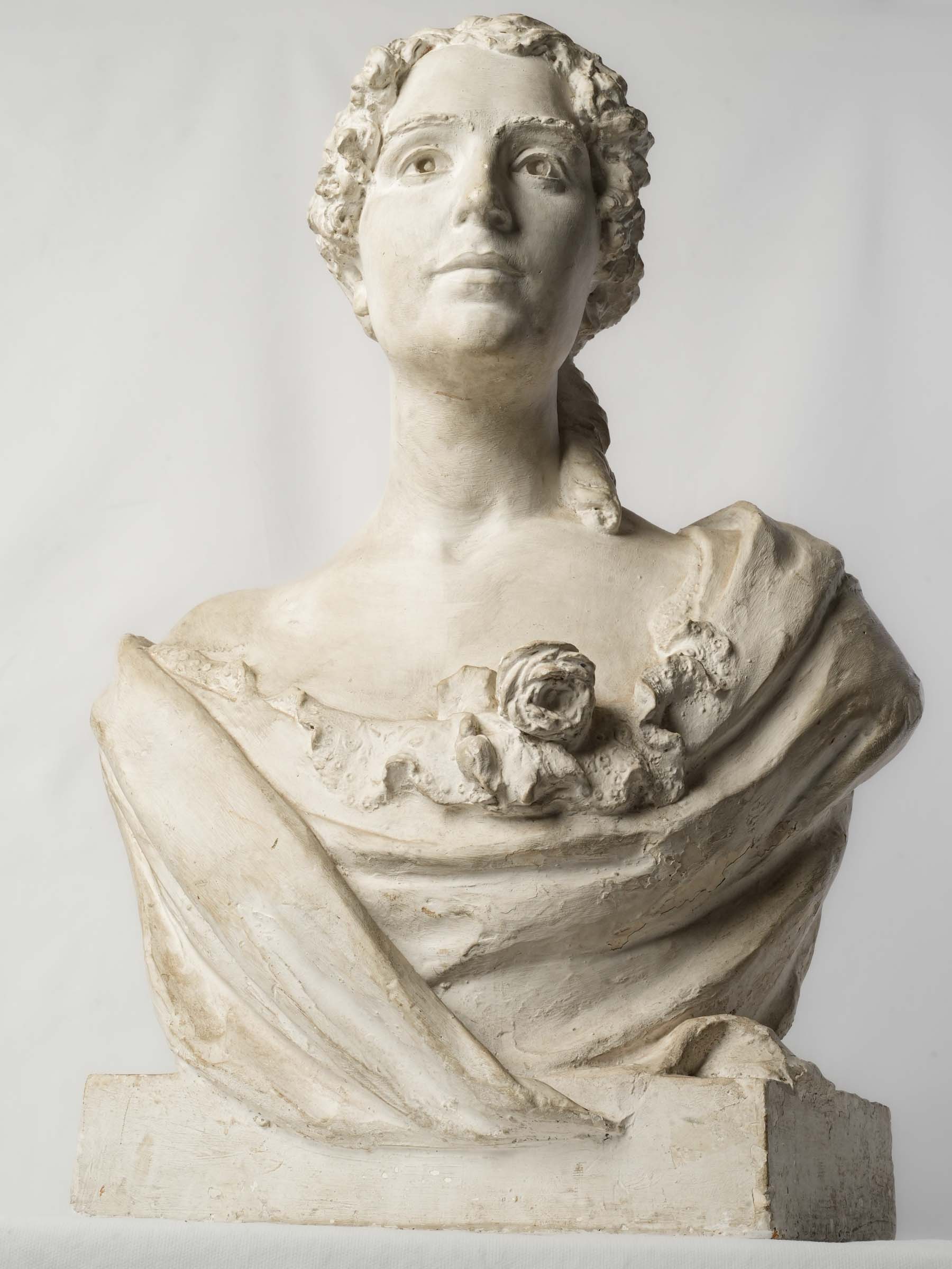 Lifesize French Plaster Bust of a Young Woman, Circa 1900 - 27½"