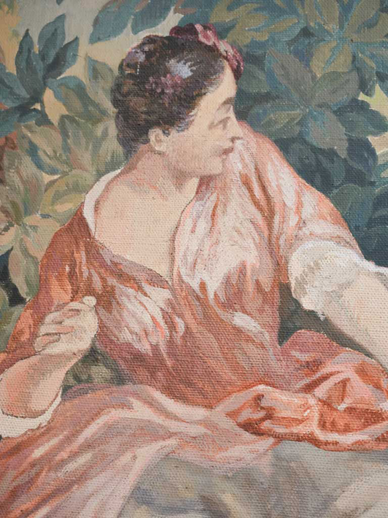 Classic Aubusson-style canvas tapestry  