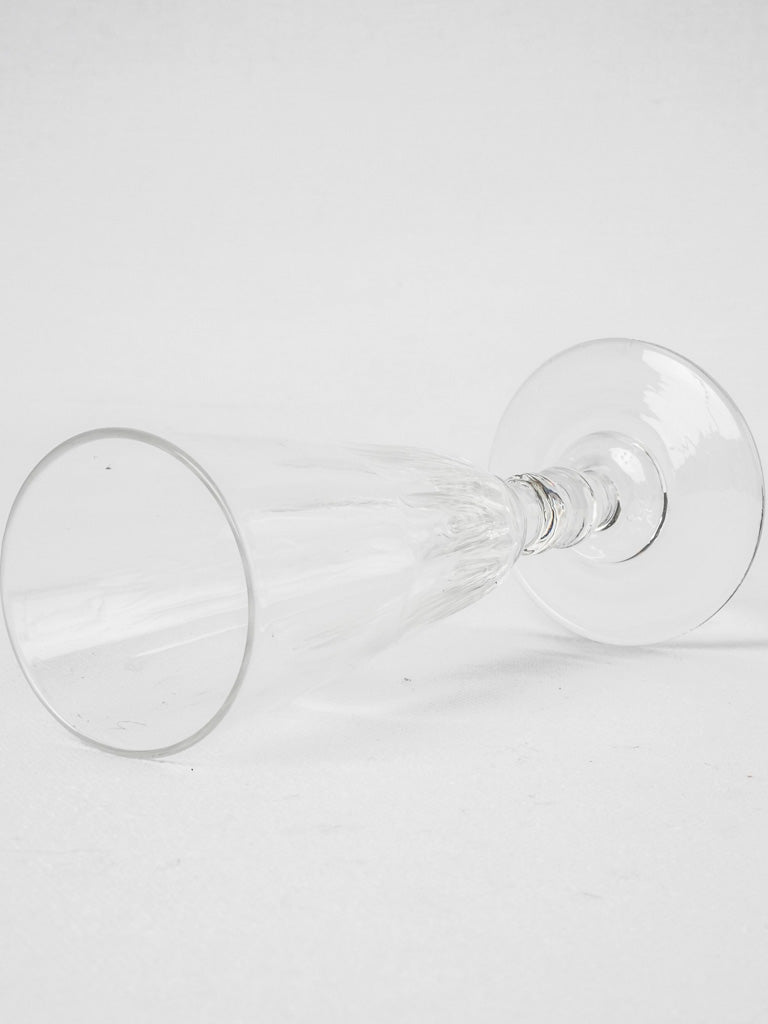 6 crystal champagne flutes - 1930s - 6¾"