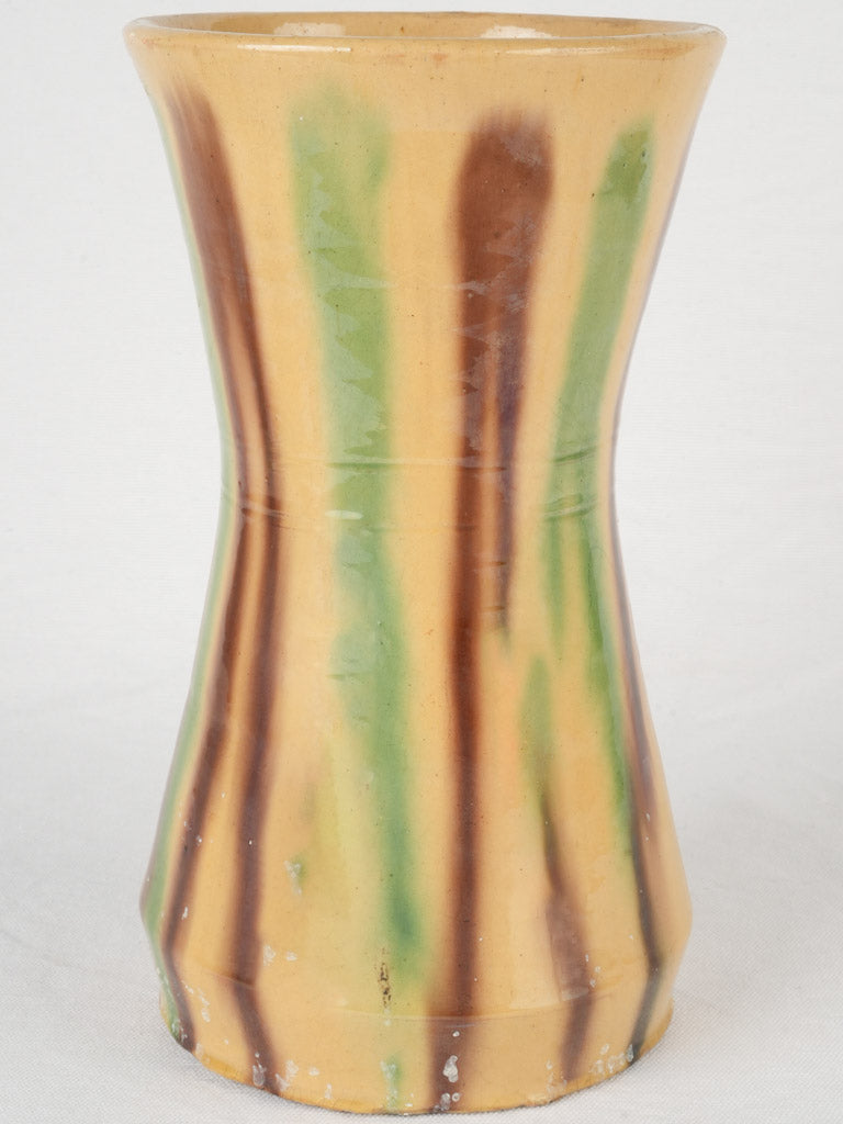 Antique vibrant terracotta vase