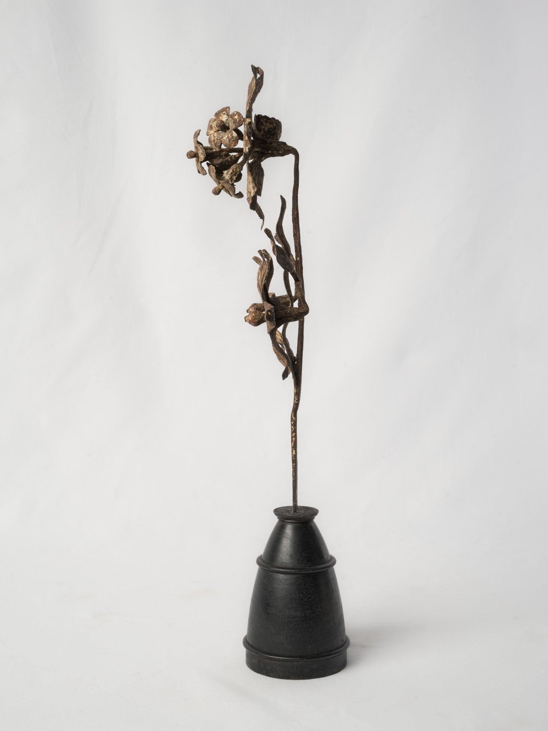 18th-Century French Ecclesiastical Floral Ornament in Iron  - 19"