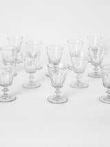 Vintage French blown glass wine glasses