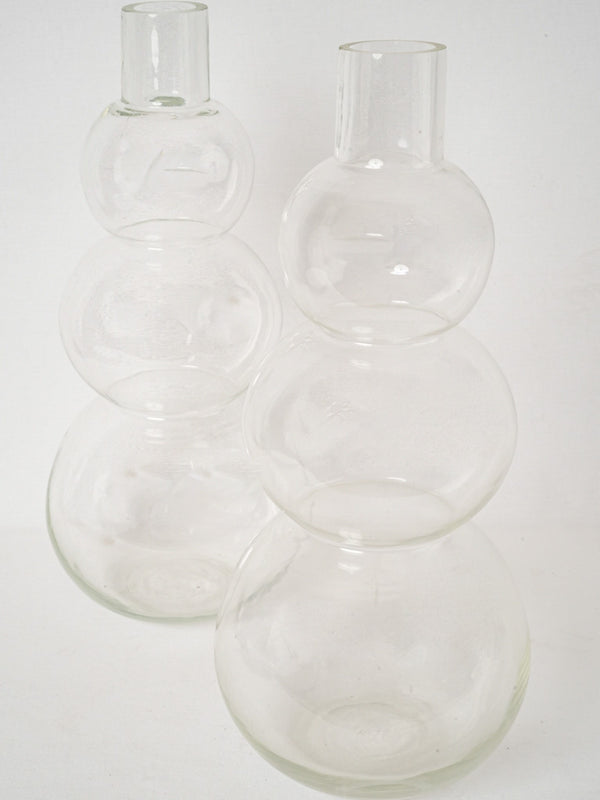 Vintage Murano blown-glass tall vases