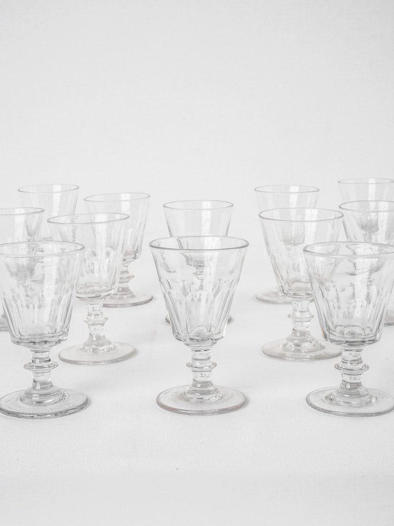 Classic clear crystal water goblets set
