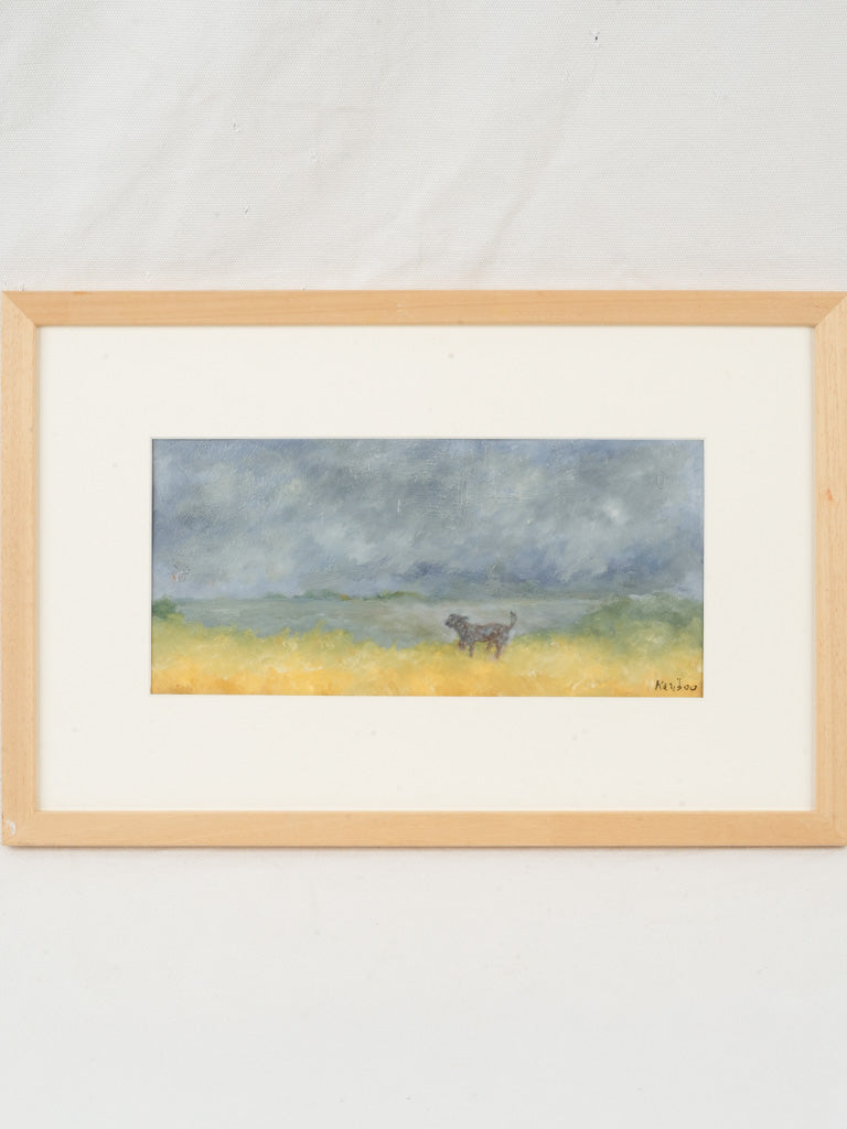 A La Lande! (To the Moor!) - Small Contemporary Painting By Karibou - 12½" x 19¼"