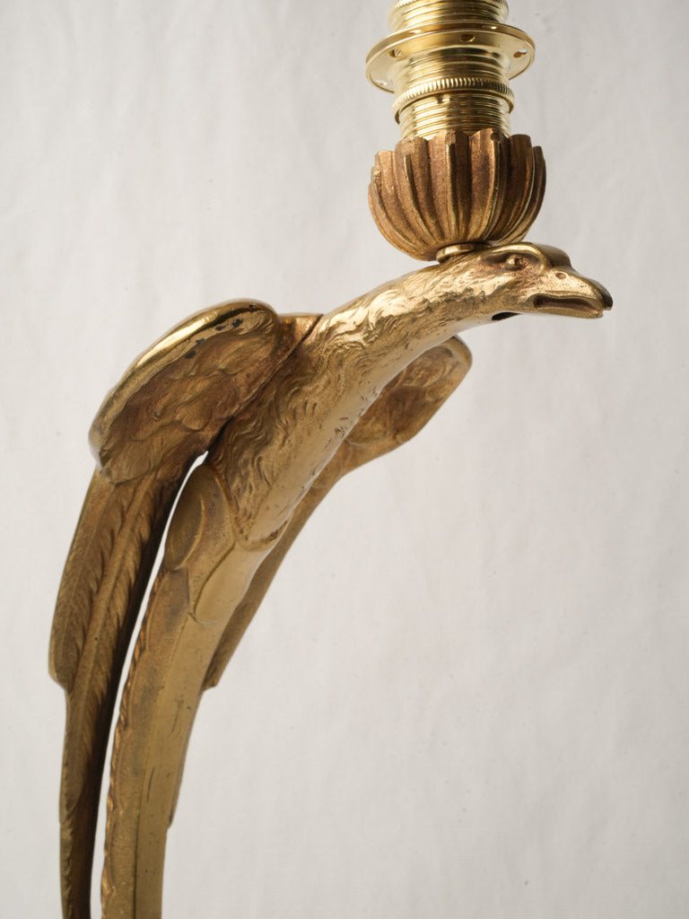 Geometric bronze table lamp  