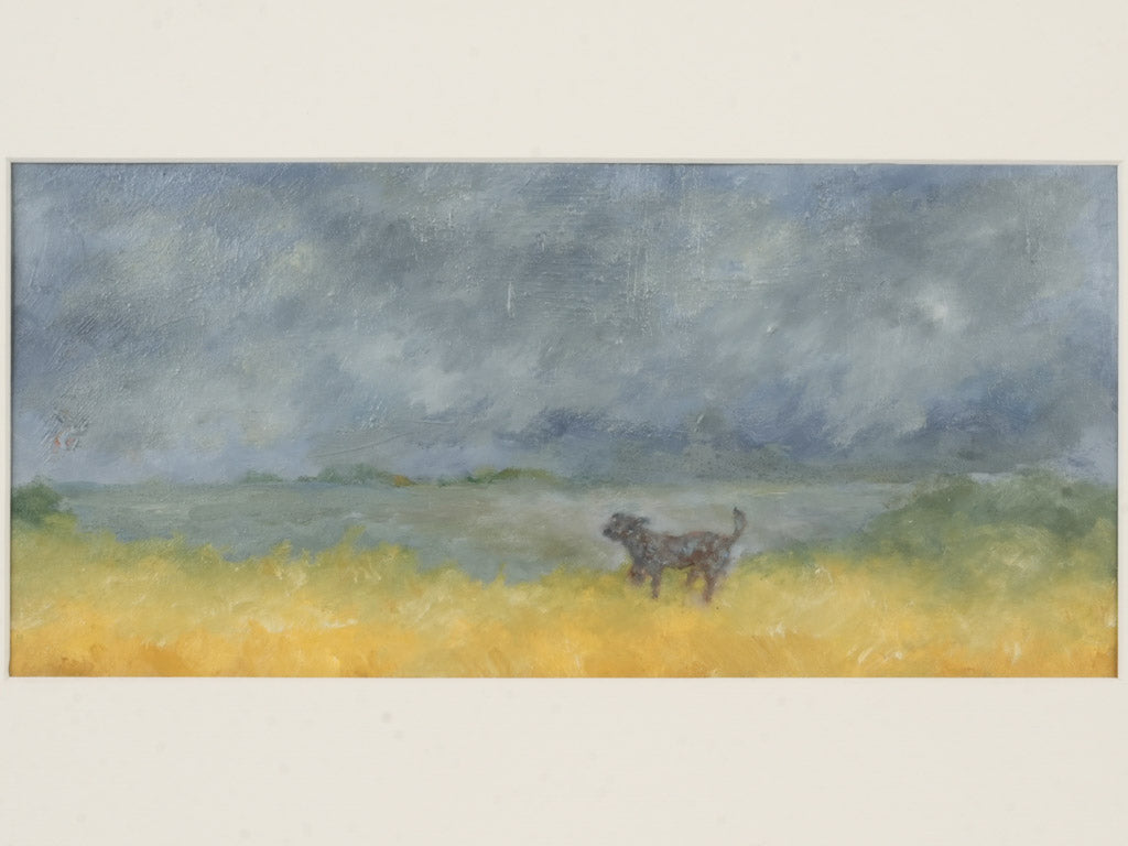 A La Lande! (To the Moor!) - Small Contemporary Painting By Karibou - 12½" x 19¼"