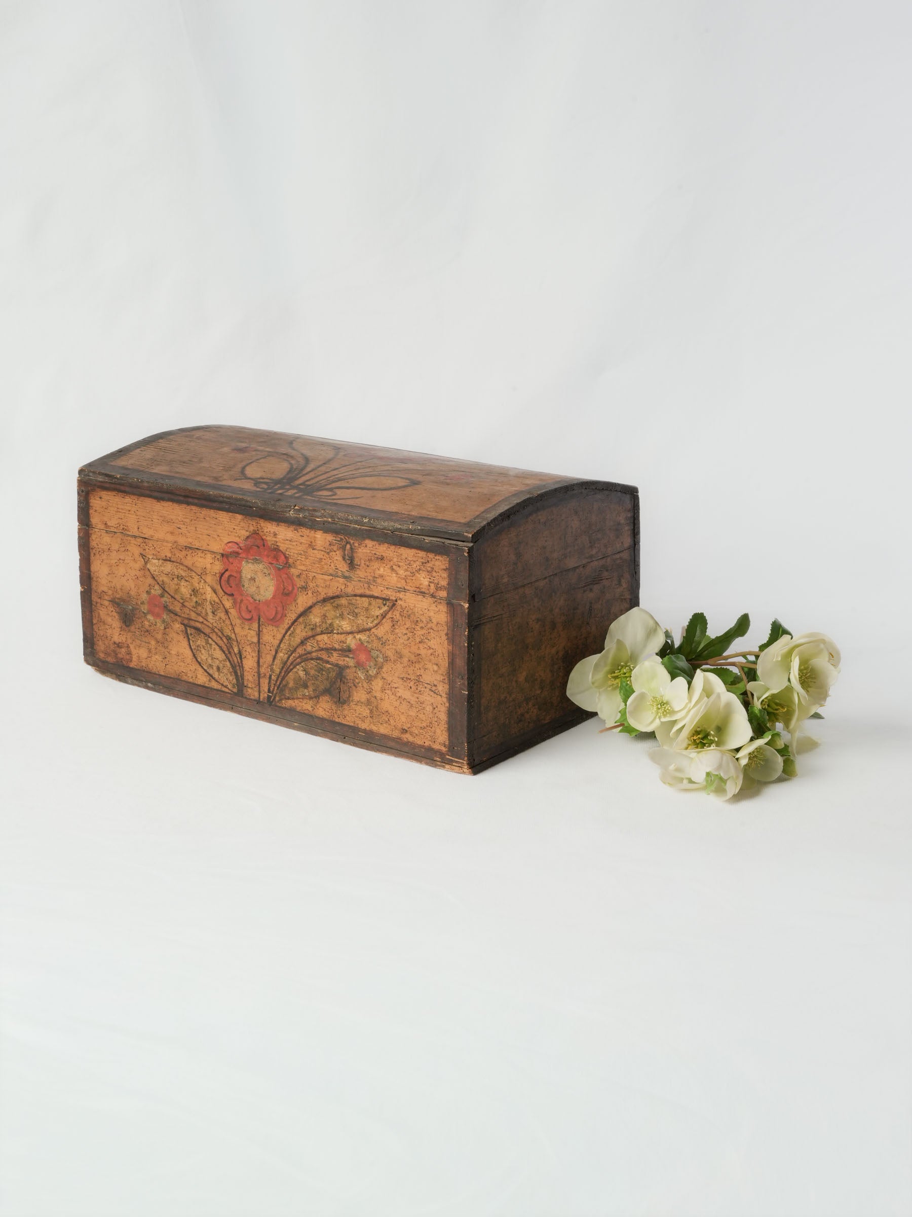French Folk Art Marriage Box, 19th Century - 16¼"
