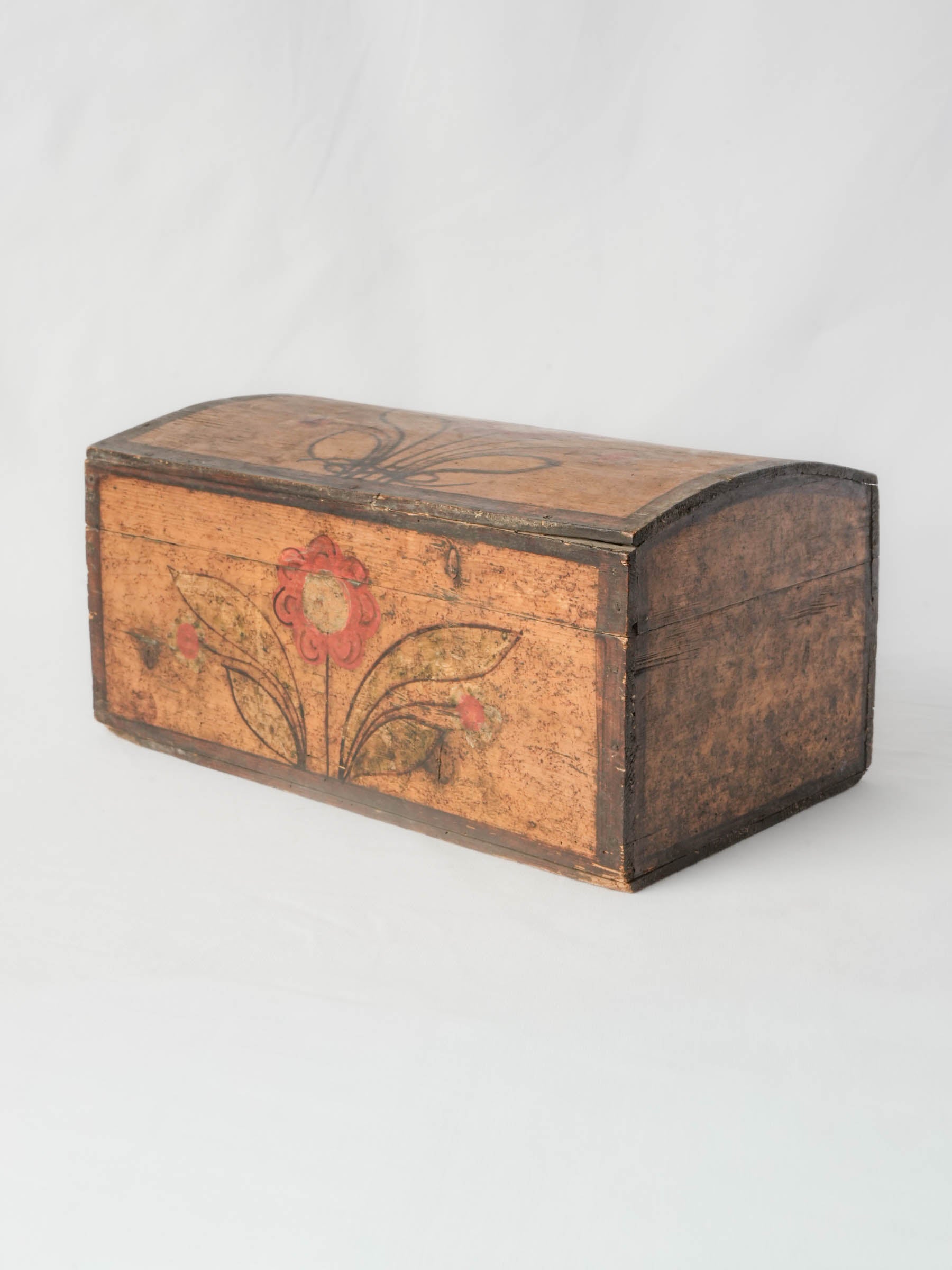 French Folk Art Marriage Box, 19th Century - 16¼"