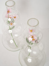 Elegant handcrafted Venetian glass vases