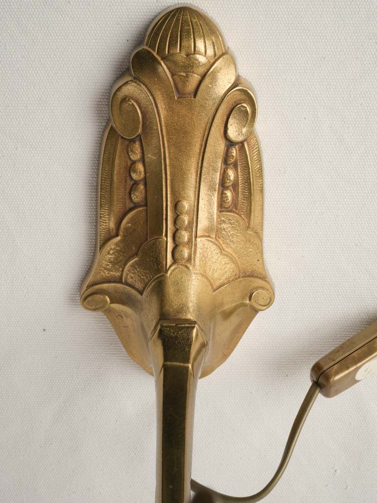 Golden patinated bronze lamp  